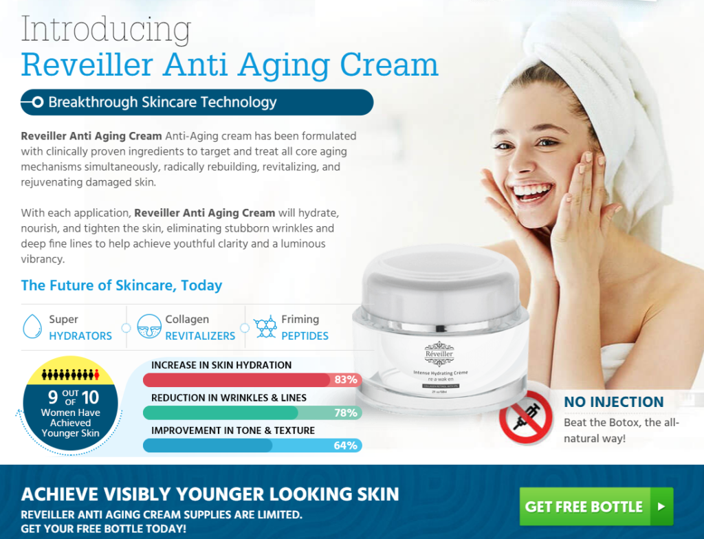 Reveiller Anti Aging Cream ingredients