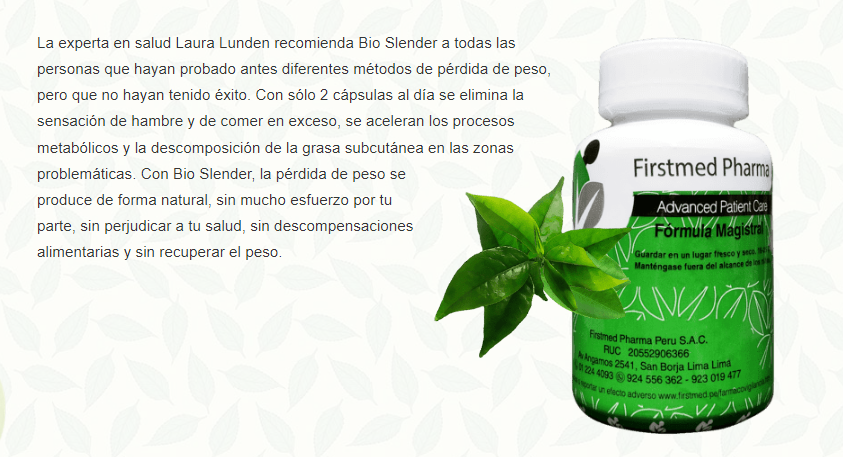 Bio Slender Ingredientes