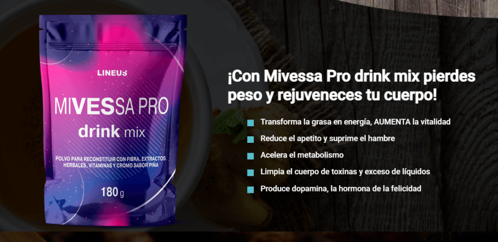 Mivessa Pro drink mix Ingredientes