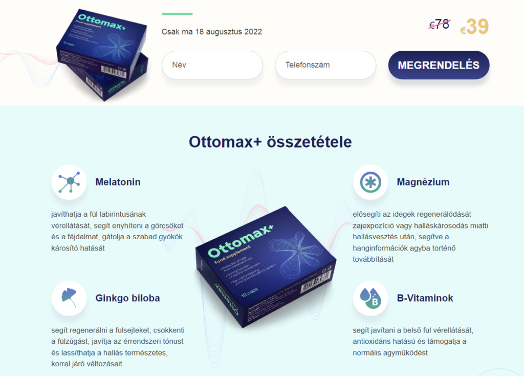 Ottomax+ Hozzávalók