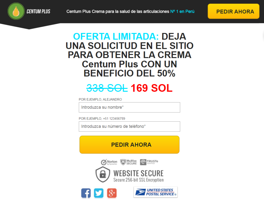 Centum Plus Precio