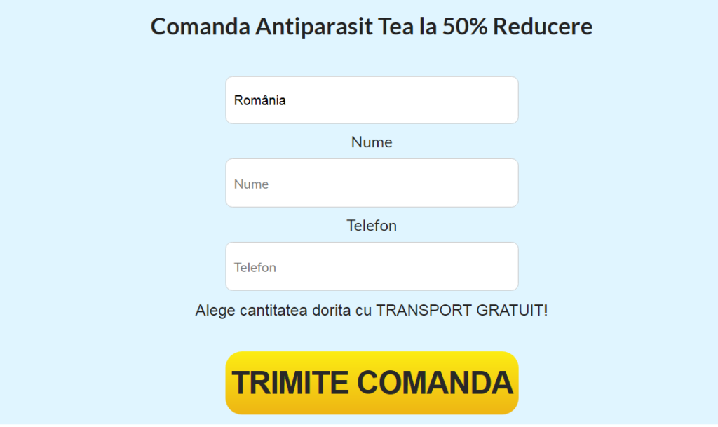 Antiparasit Tea recenzii