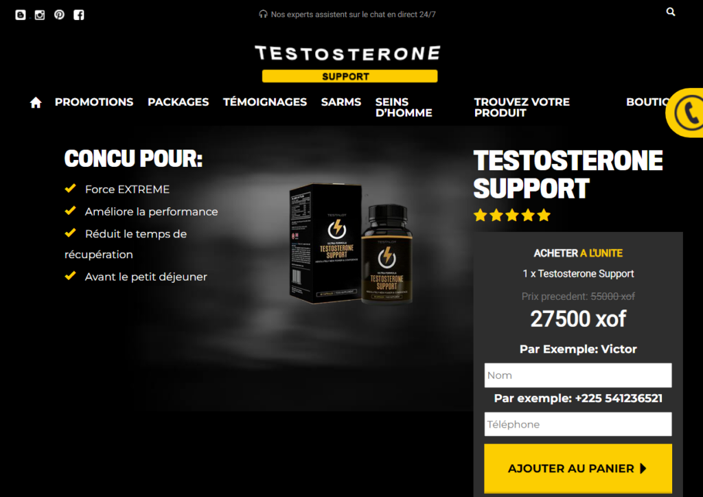 Testosterone Support Côte d'Ivoire