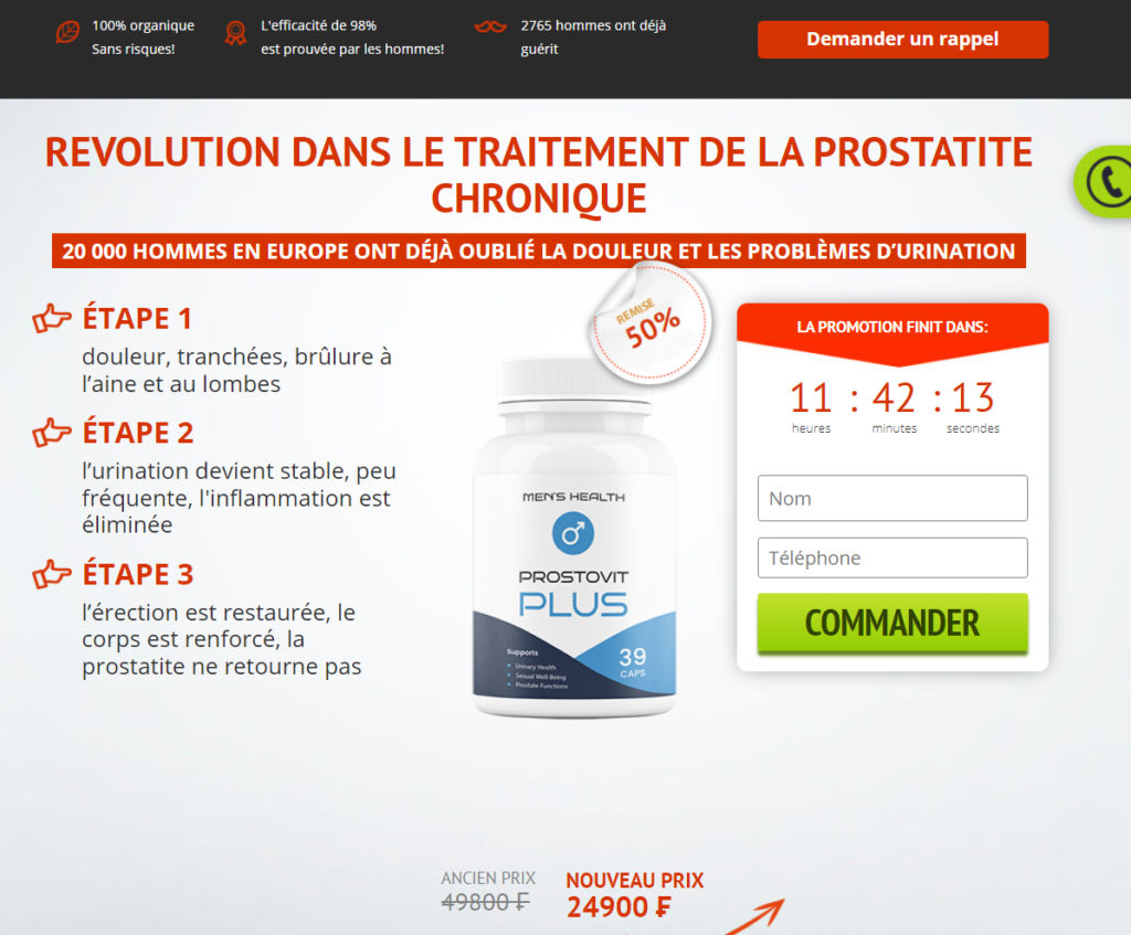 Prostovit Plus Prix