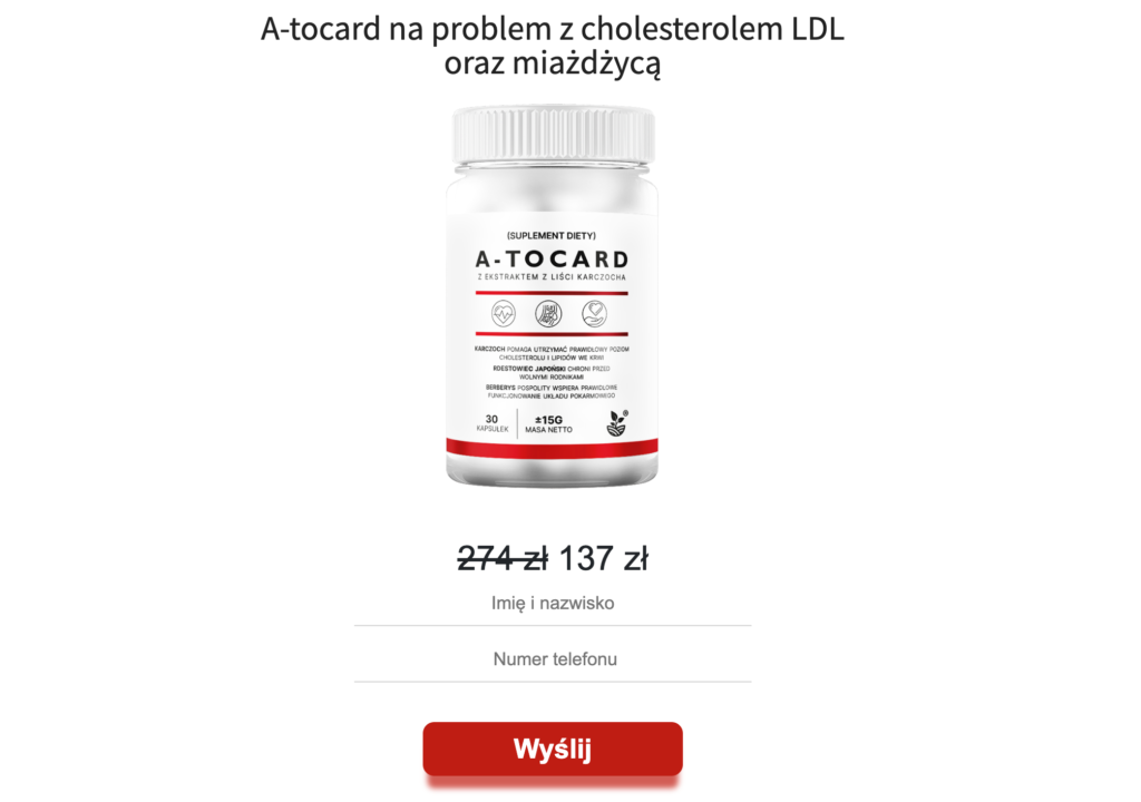 A-tocard kapsułki