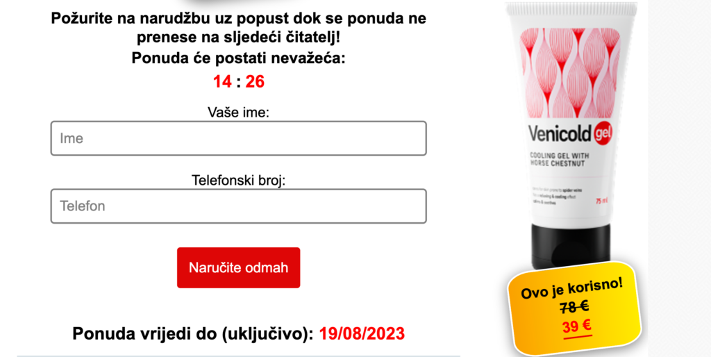 Venicold Gel cena