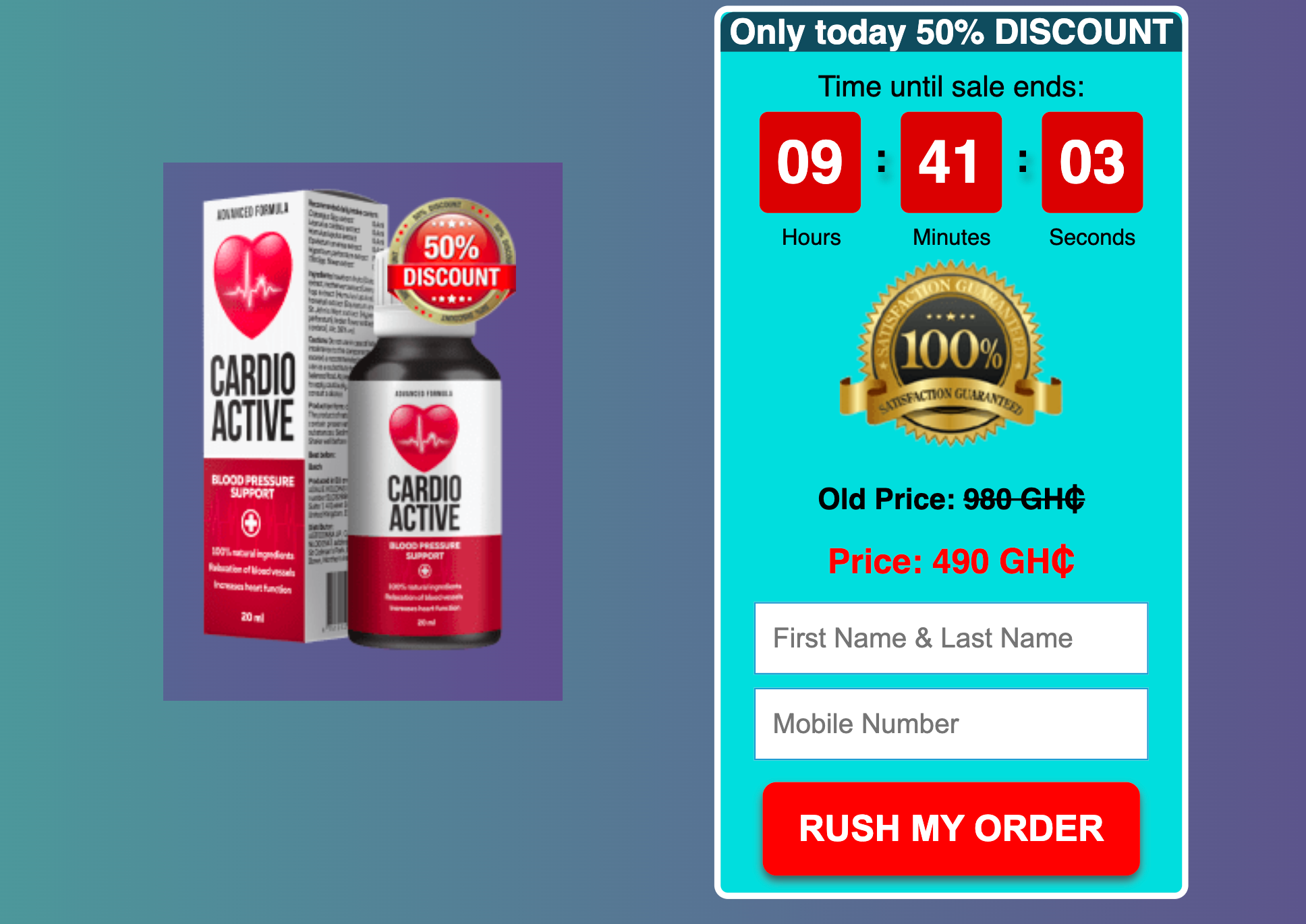 Cardioactive : Safe and effective-Benefits-Price-Hypertension syrup-Ghana